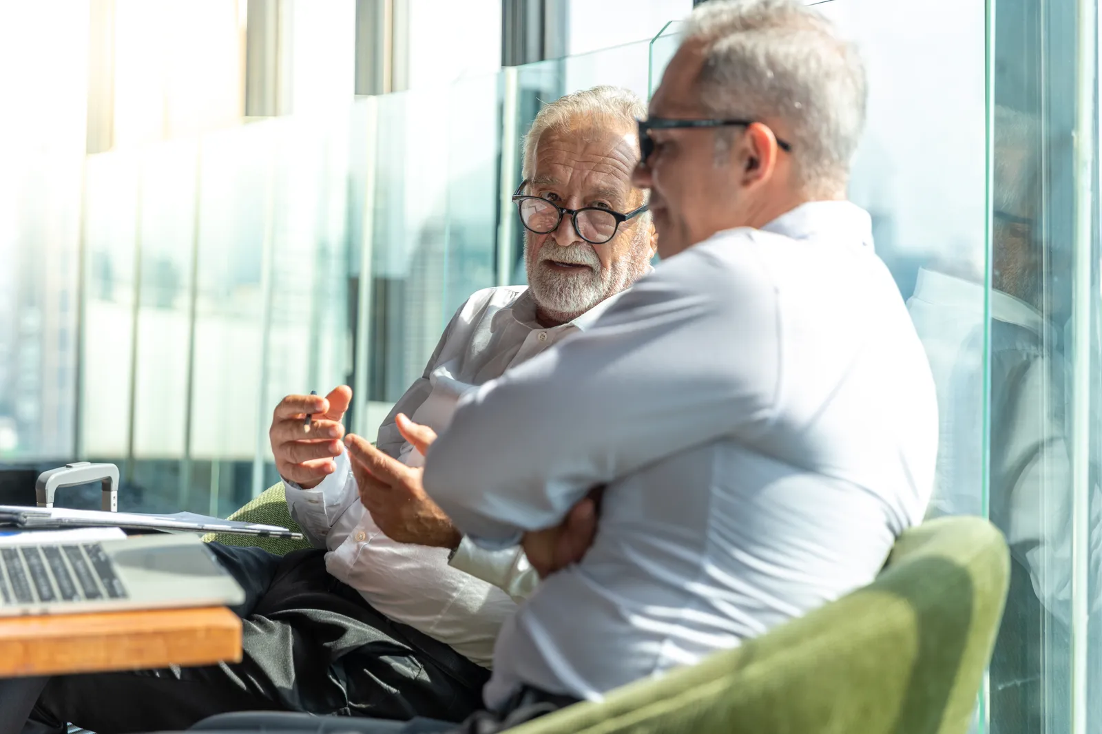 Professional services team in a business meeting