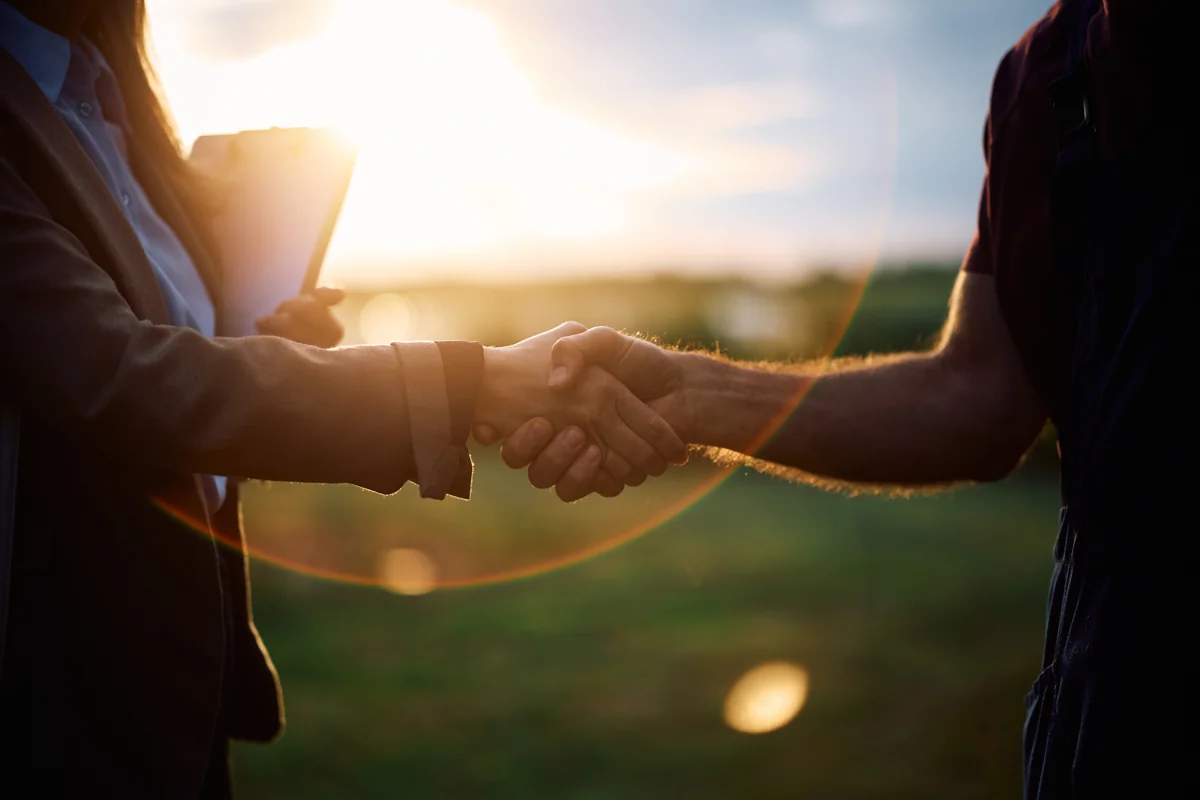 Partnership handshake — trust and collaboration